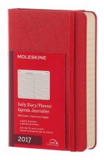 Ежедневник Moleskine CLASSIC DAILY POCKET 90x140мм 400стр. фиксирующая резинка красный