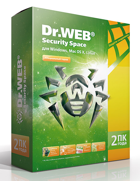ПО Dr.Web Security Space 2 ПК/2 года (BHW-B-24M-2-A3)